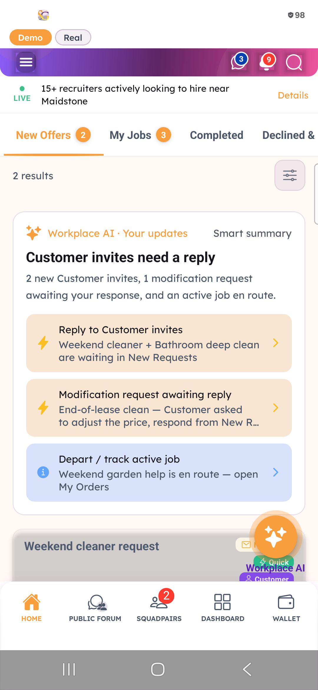 SquadGoo offers inbox